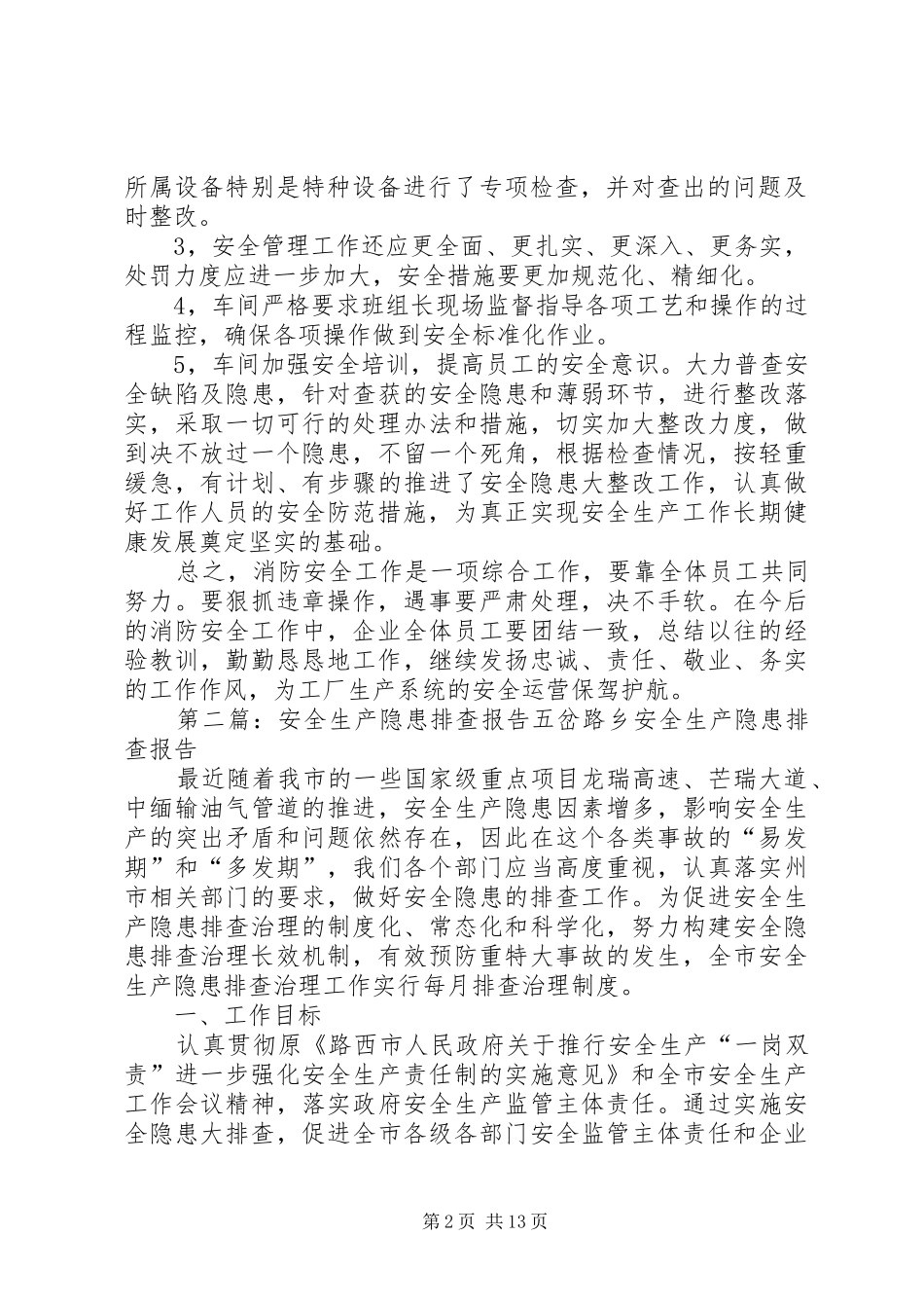 厂安全生产隐患排查报告_第2页