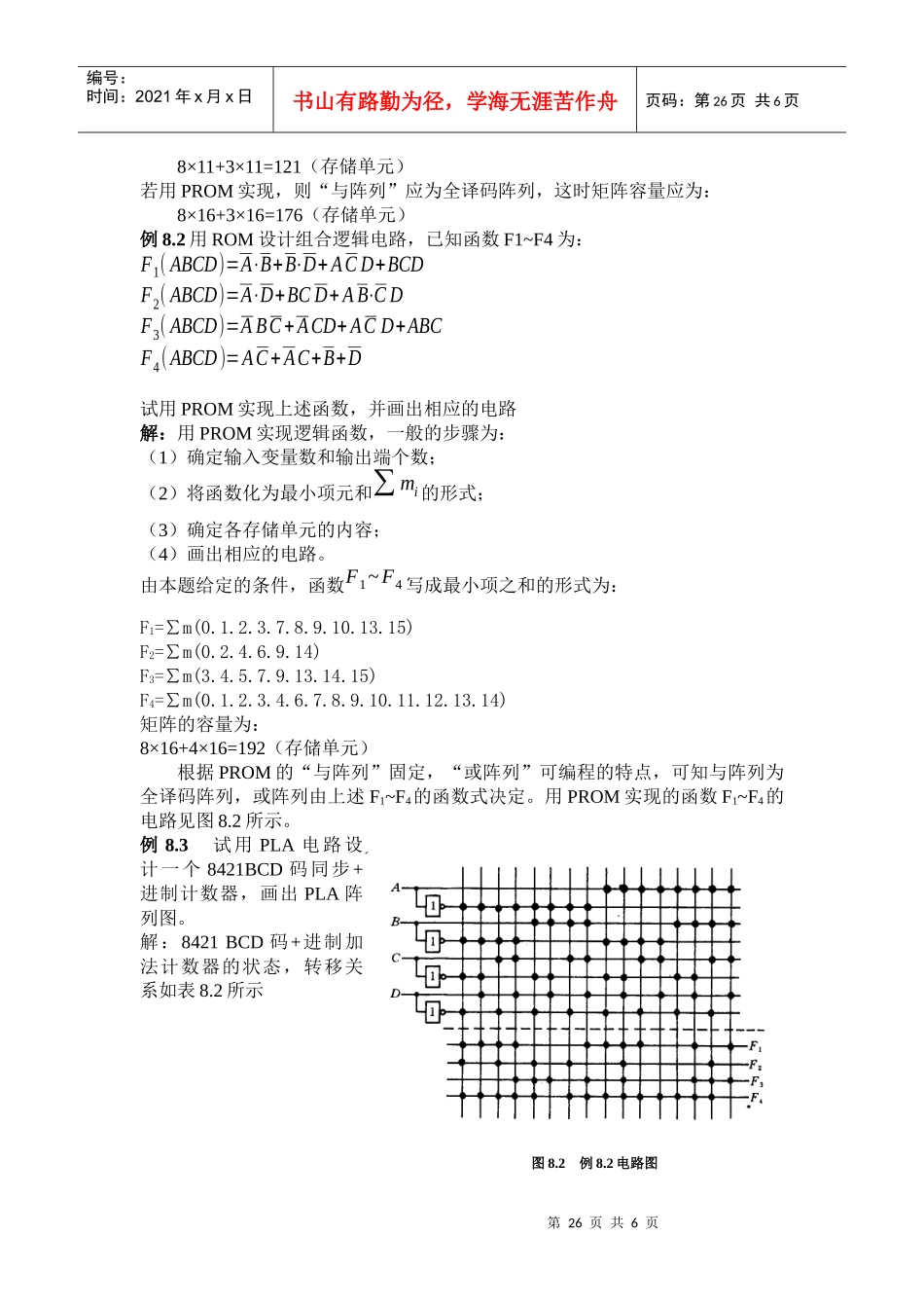 第6章半导存储器和可编程逻辑器件_第2页