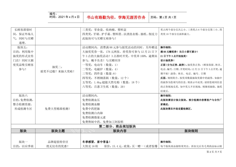 药店重装开业活动策划方案(DOC8页)_第2页
