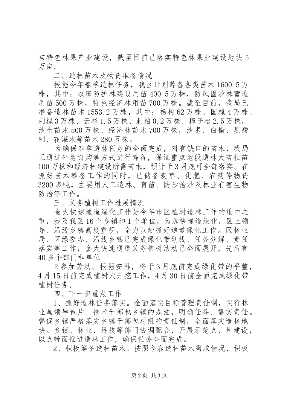春季造林工作情况汇报_第2页