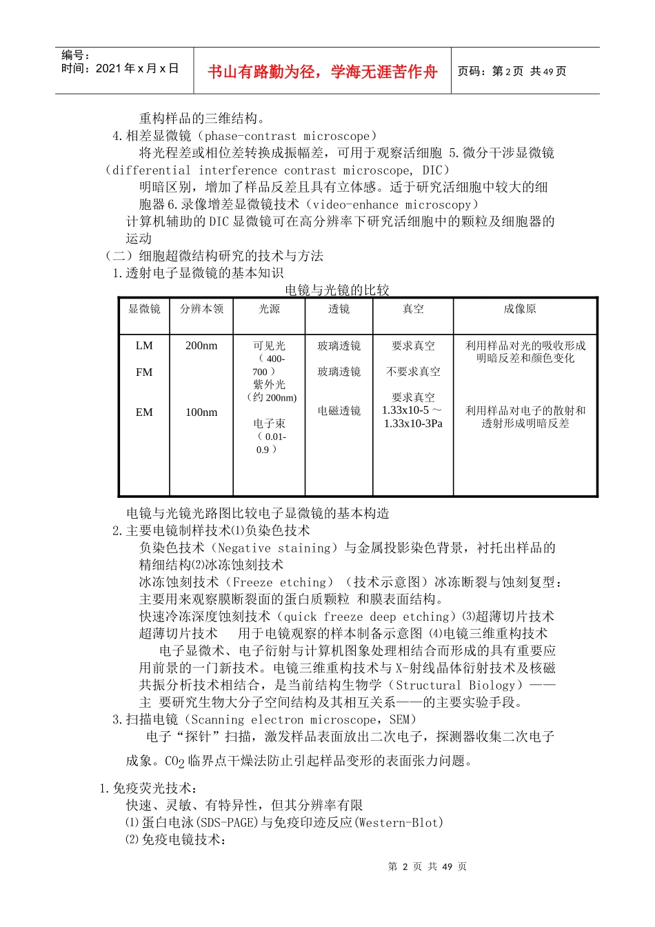 细胞生物学研究对象与任务_第2页