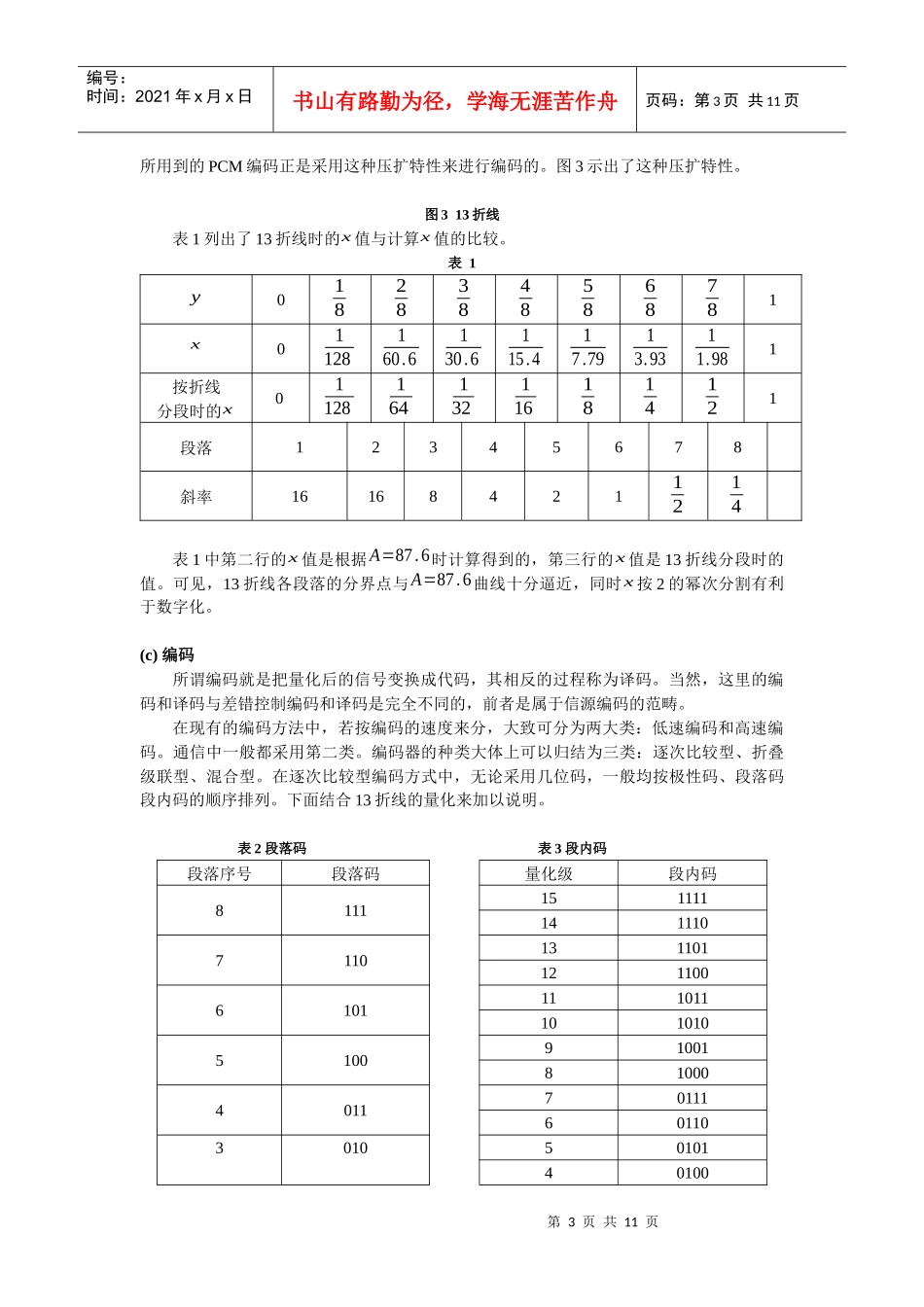 通信系统pcm系统设计与仿真_第3页