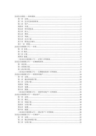 会计准则+指南+科目及帐务处理(1)