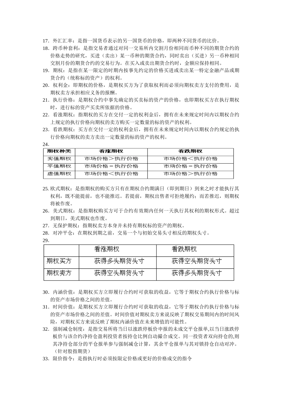 期货投资学 复习资料 期权期货整理_第2页