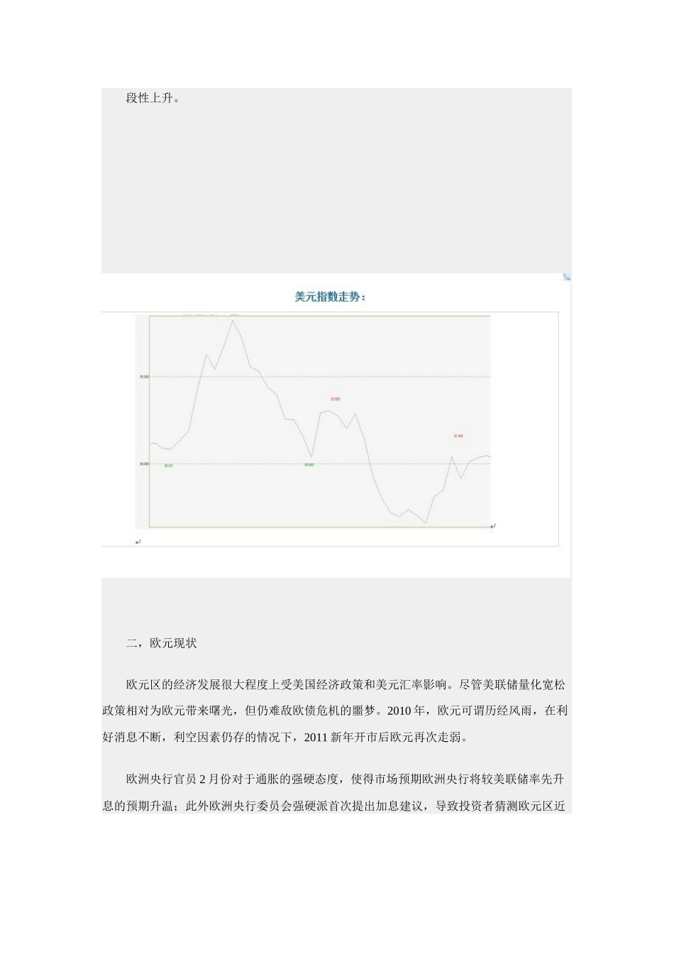 近期欧元兑美元汇率变动情况及影响其变动的主要因素_第2页