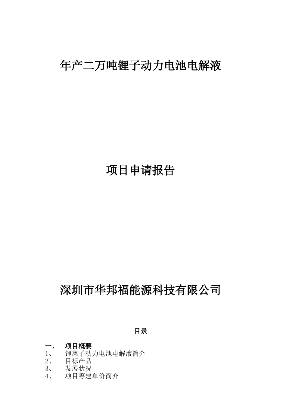 锂离子电池电解液项目计划_第1页