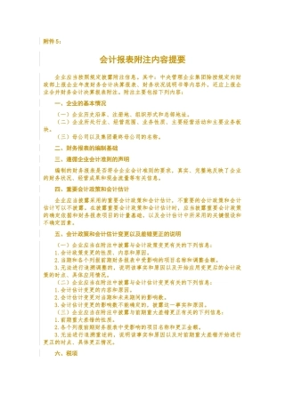 某某年决算附件会计报表附注
