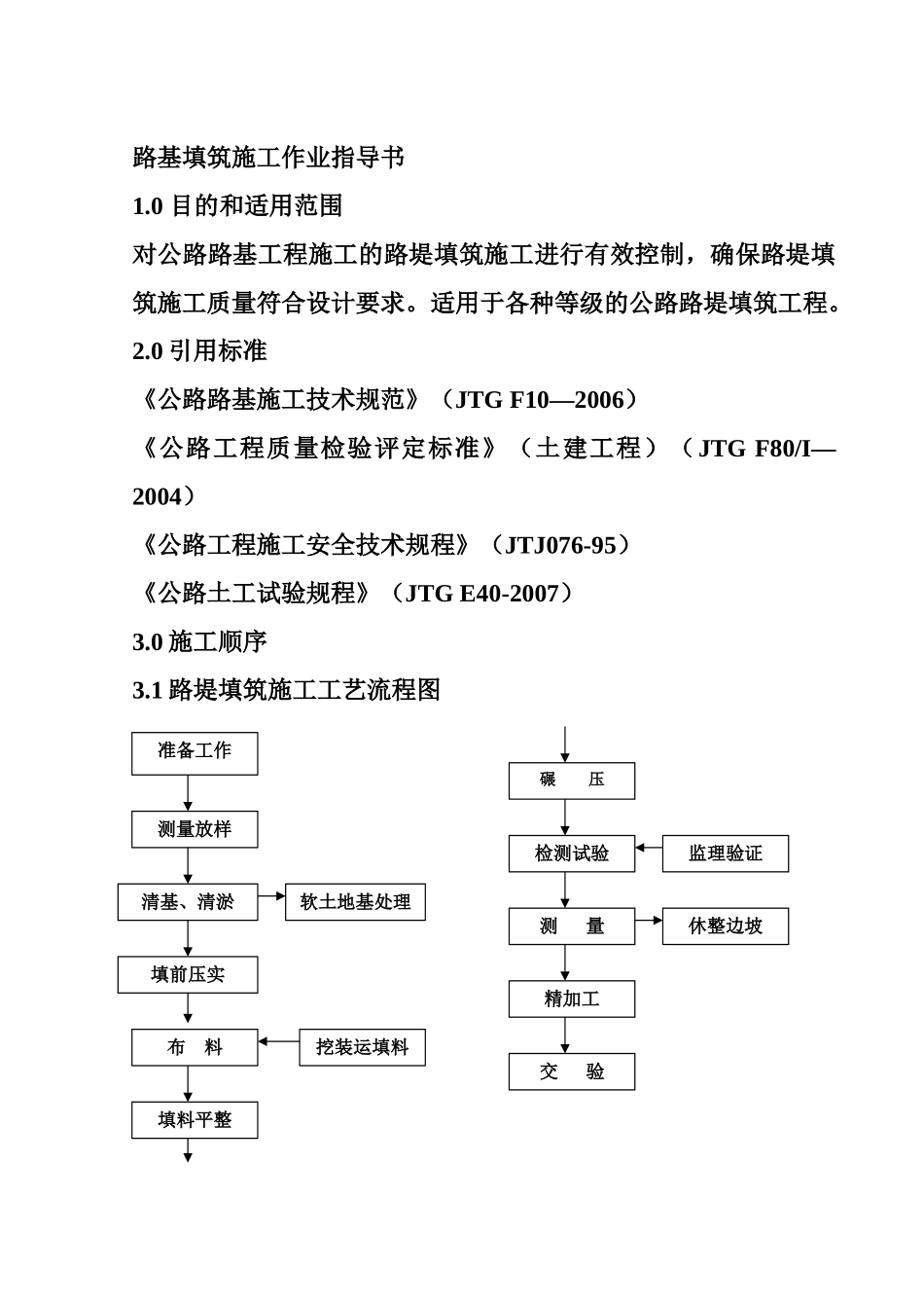 路基填筑施工作业指导书对公路路基工程施工的路堤填筑施工进行有效控制,确保路堤填筑施工质量符合设计要求_第1页