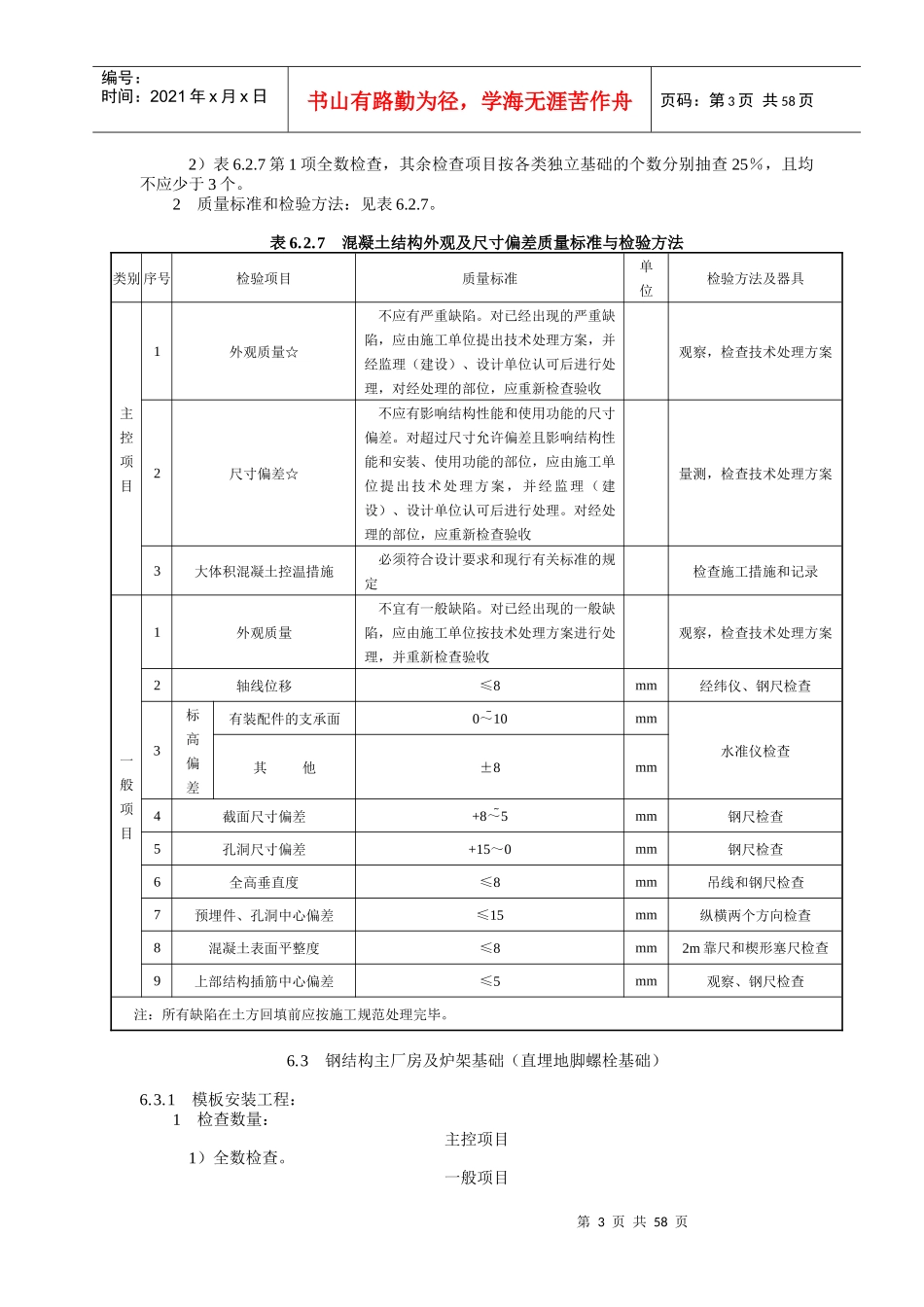 电力建设施工质量验收及评定规程第1部分土建工程6_第3页