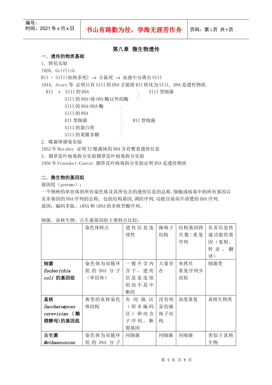 第八章微生物遗传_第1页