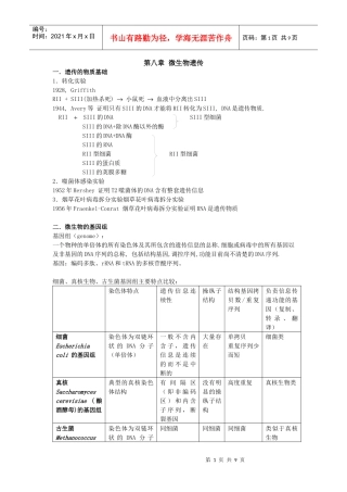 第八章微生物遗传