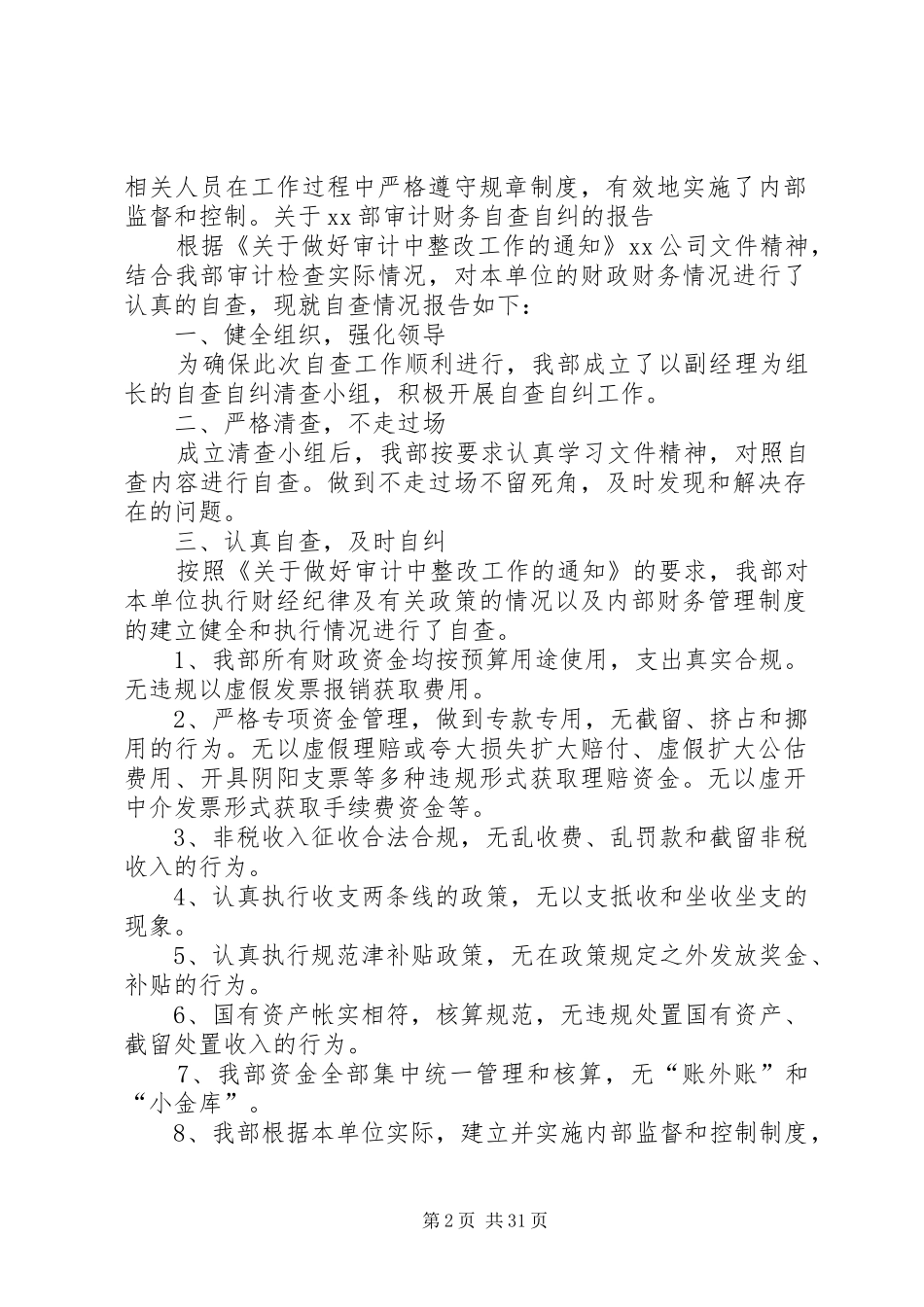财务审计自查报告_第2页