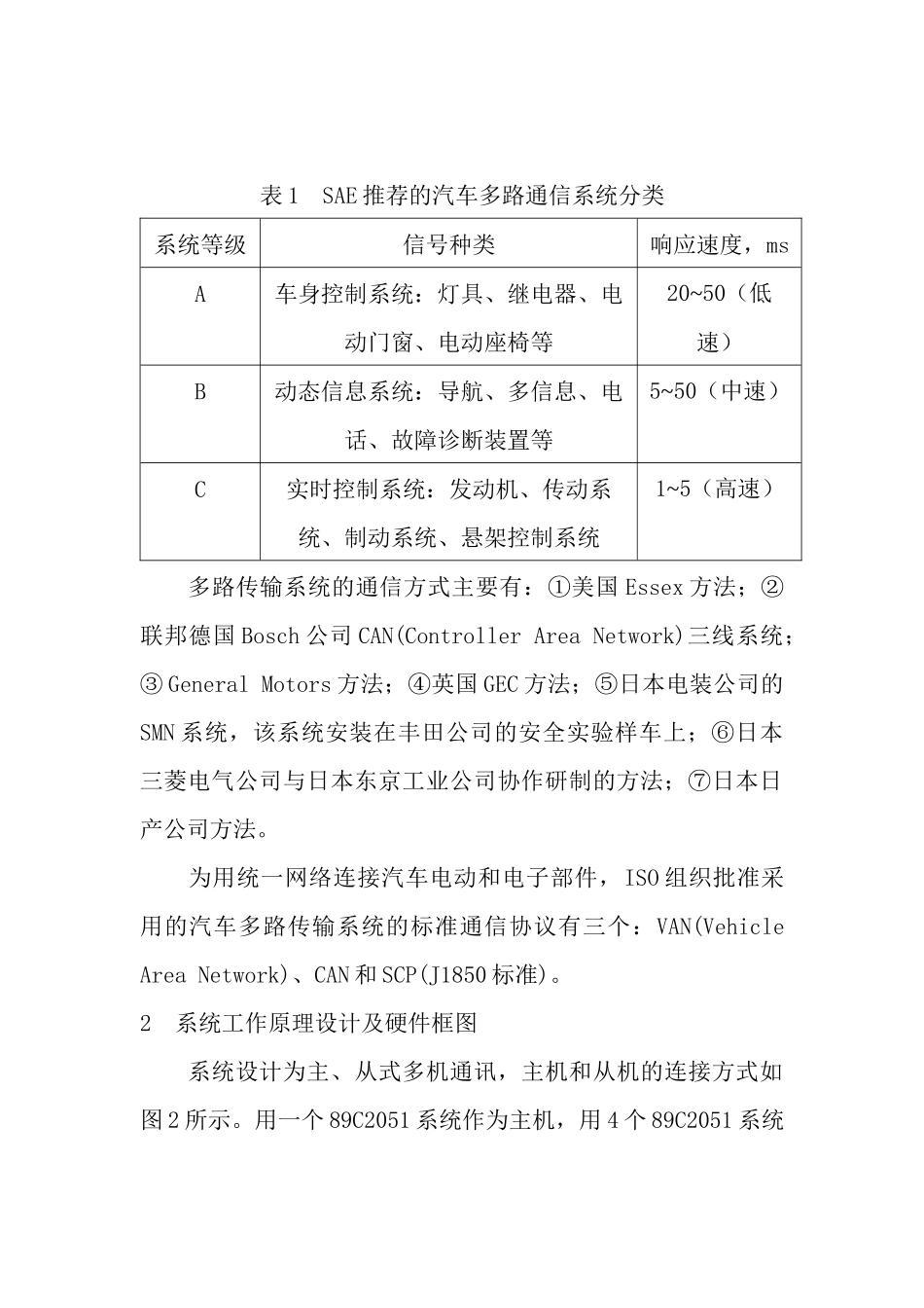 汽车光纤多路传输控制系统o_第3页