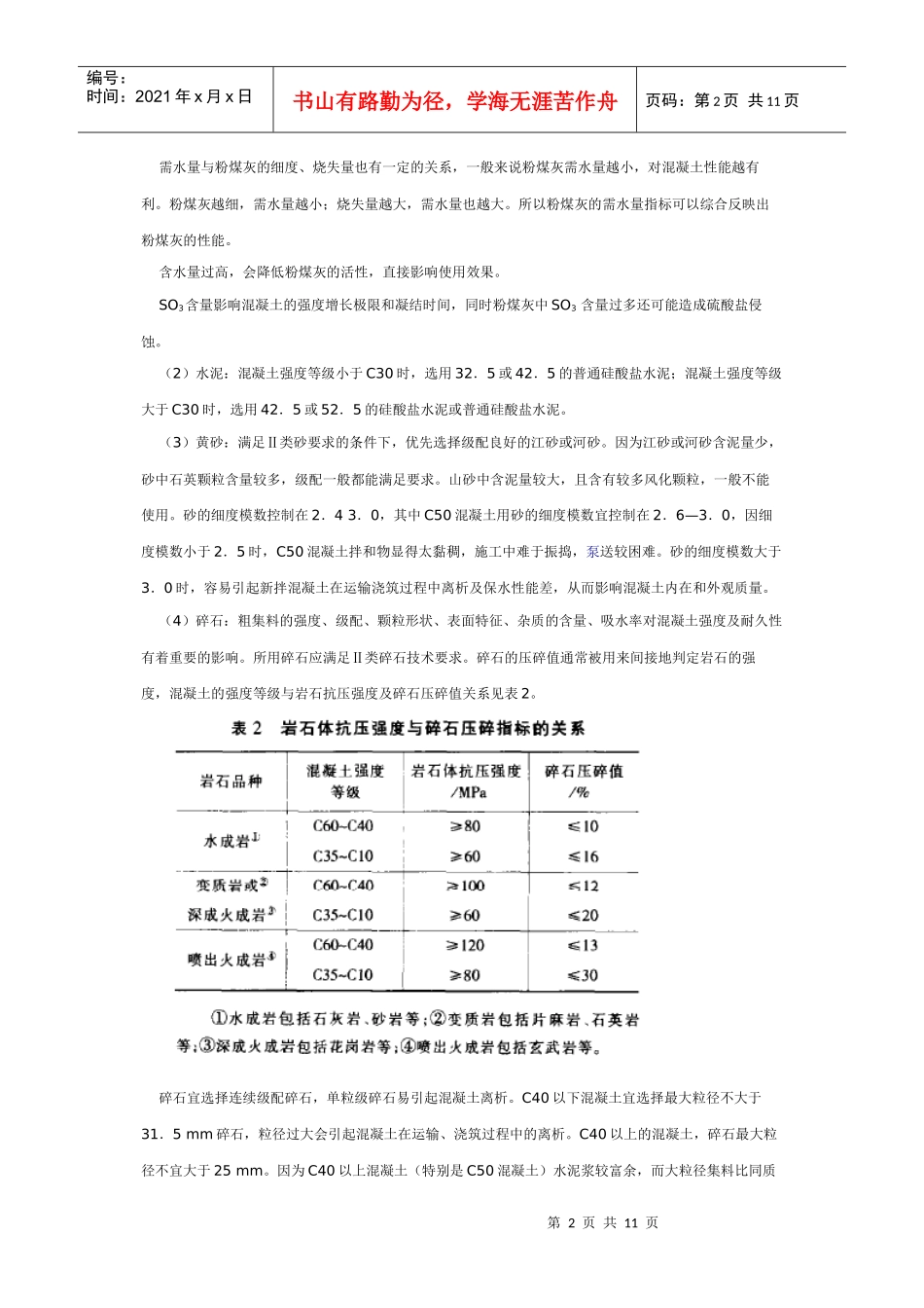 粉煤灰混凝土配合比设计及应用_第2页