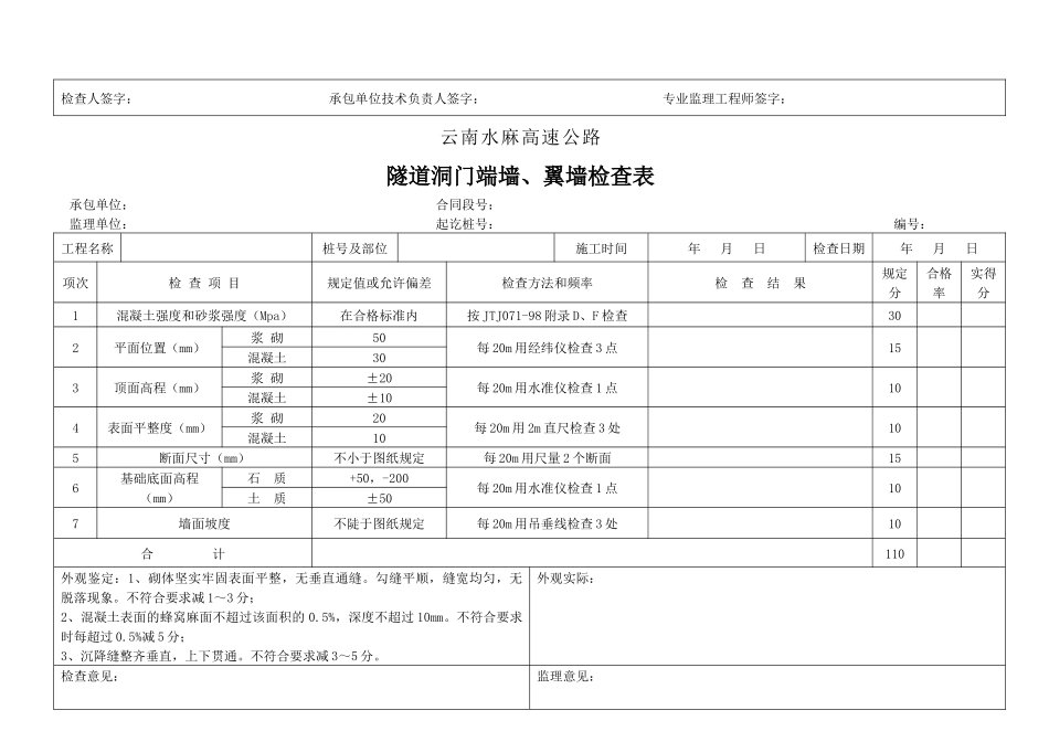 隧道及交通安全设施检验样表_第3页