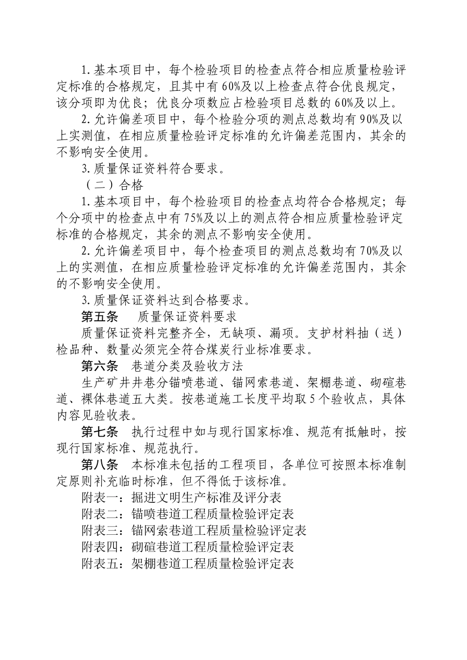 掘进安全质量标准化标准及考核评级办法_第2页