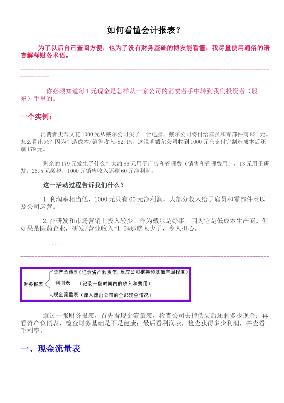 教你如何看懂财务报表_第1页