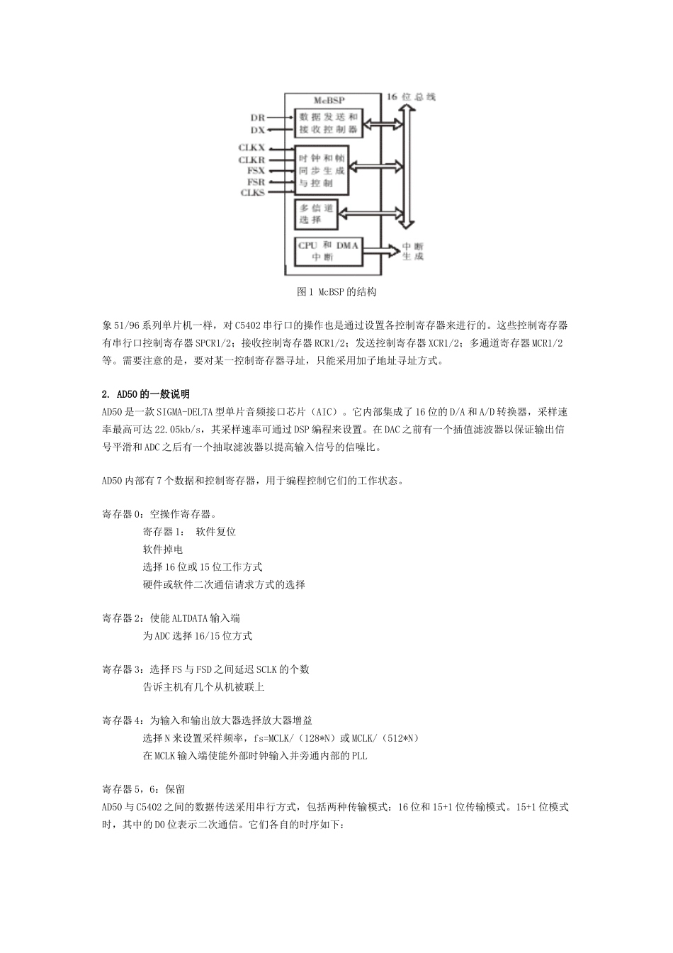 基于CCS和DSK5402板的音频采集和回放程序设计_第2页