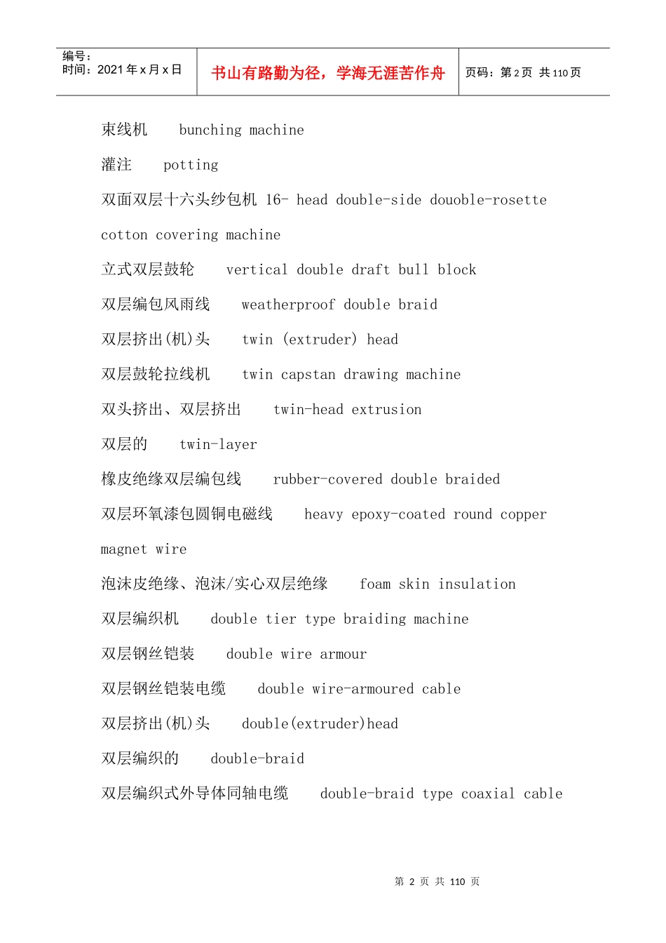 电线电缆行业英语词汇_第2页