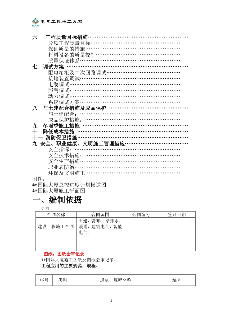 际大厦电气工程施工组织设计方案(DOC76页)_第2页