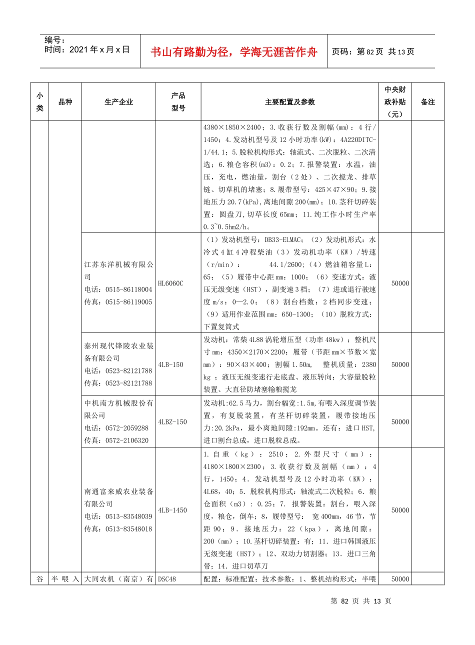 谷物收获机械-品种_第3页