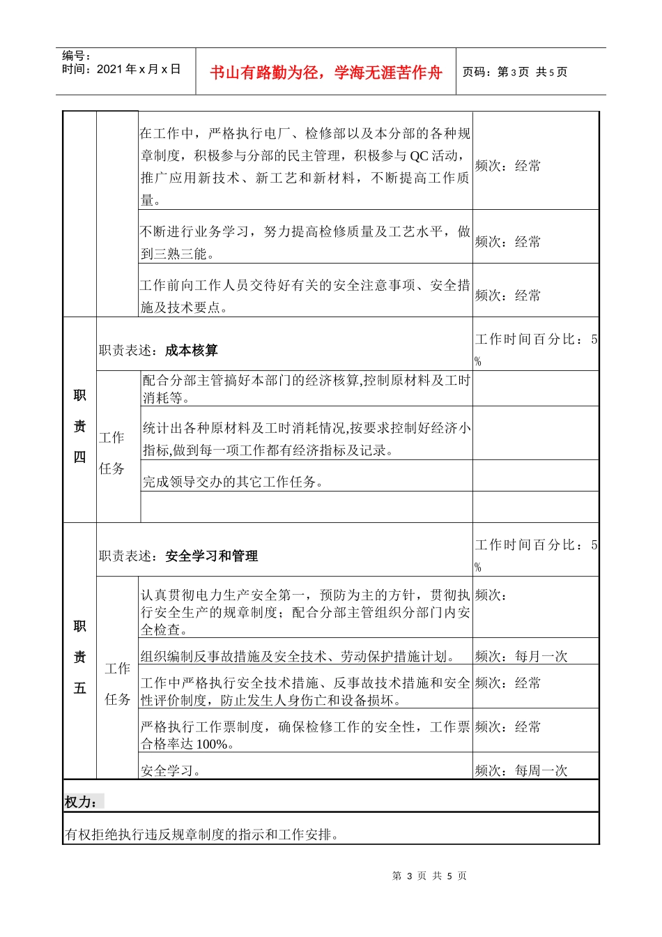 电气高压专责岗位 说明书_第3页