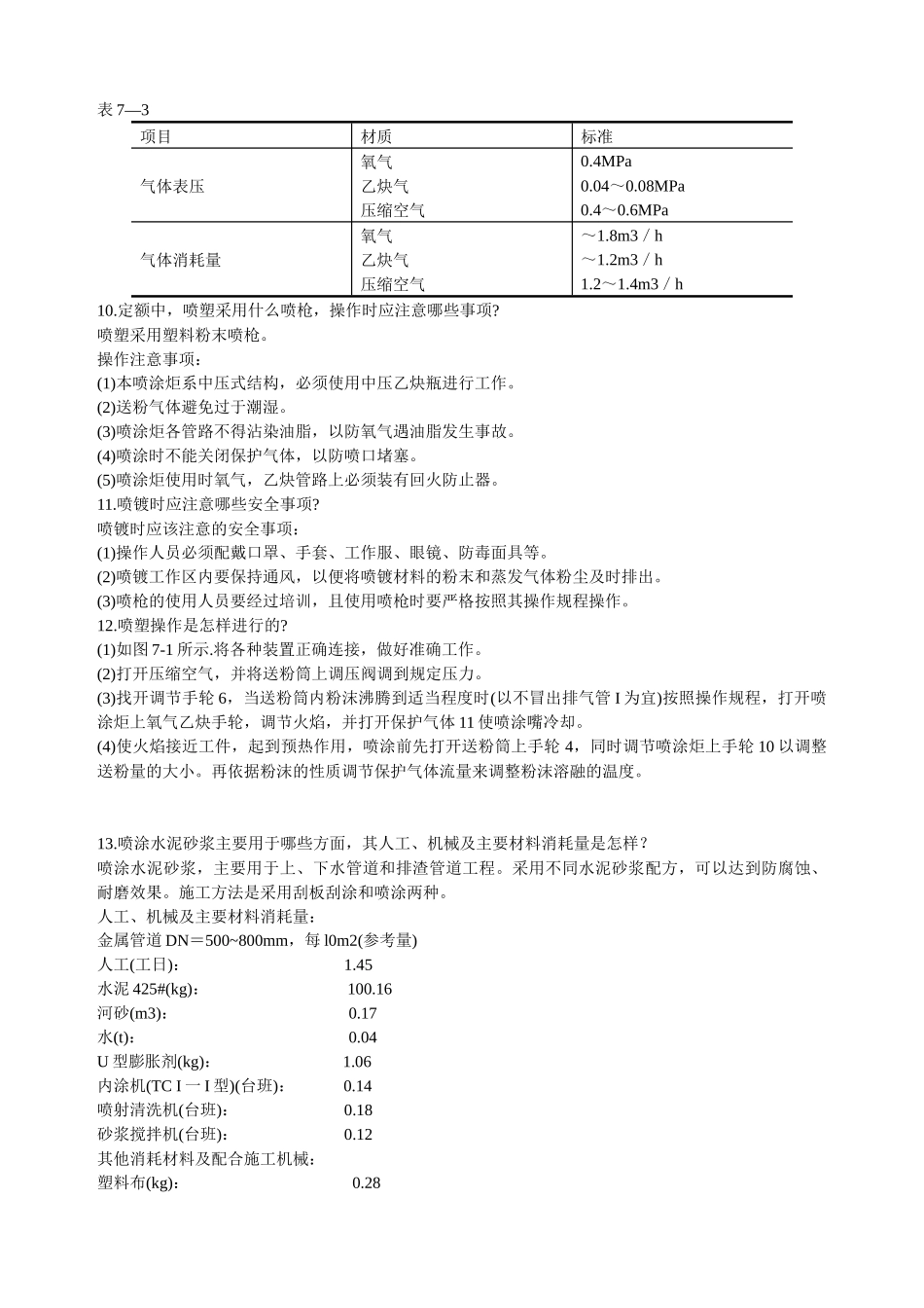 喷镀(涂)工程预算知识问答_第2页