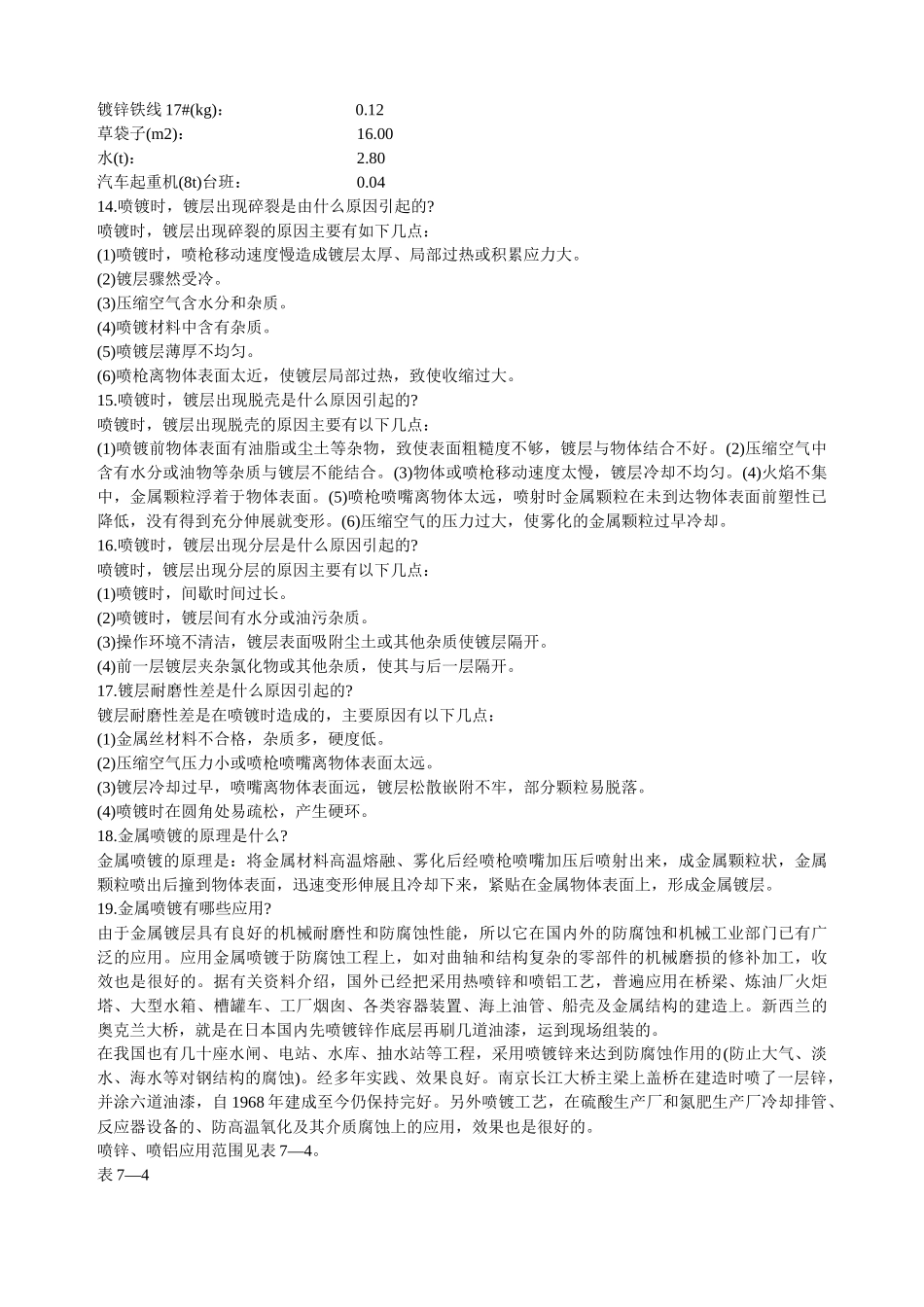 喷镀(涂)工程预算知识问答_第3页