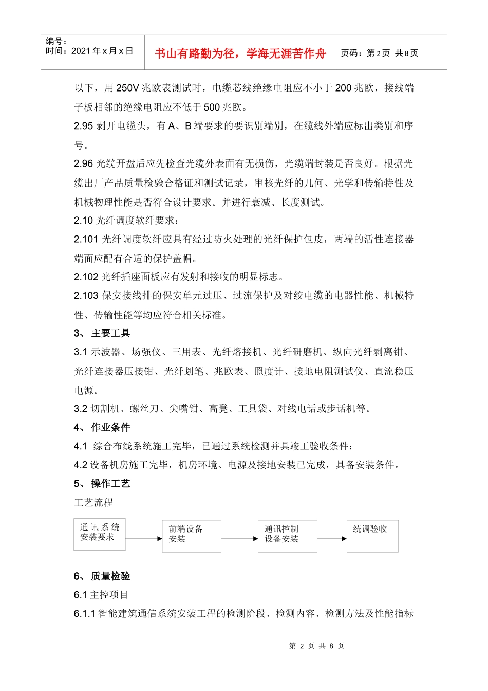 通信网络系统安装施工工艺及质量验收标准32_第2页