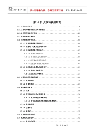 皮肤科常用药