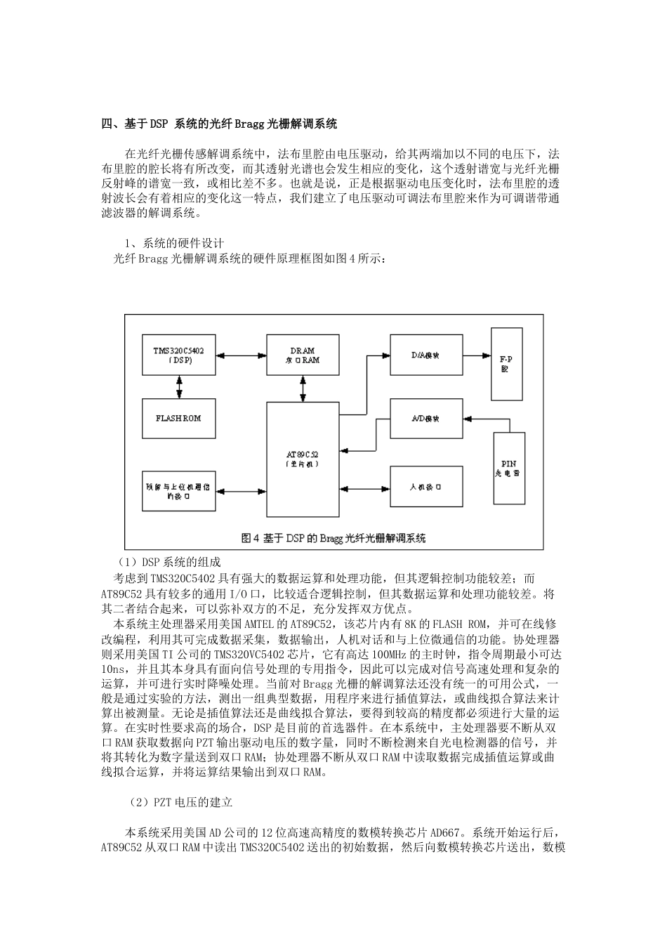 基于DSP系统的光纤Bragg光栅解调系统的研究_第3页
