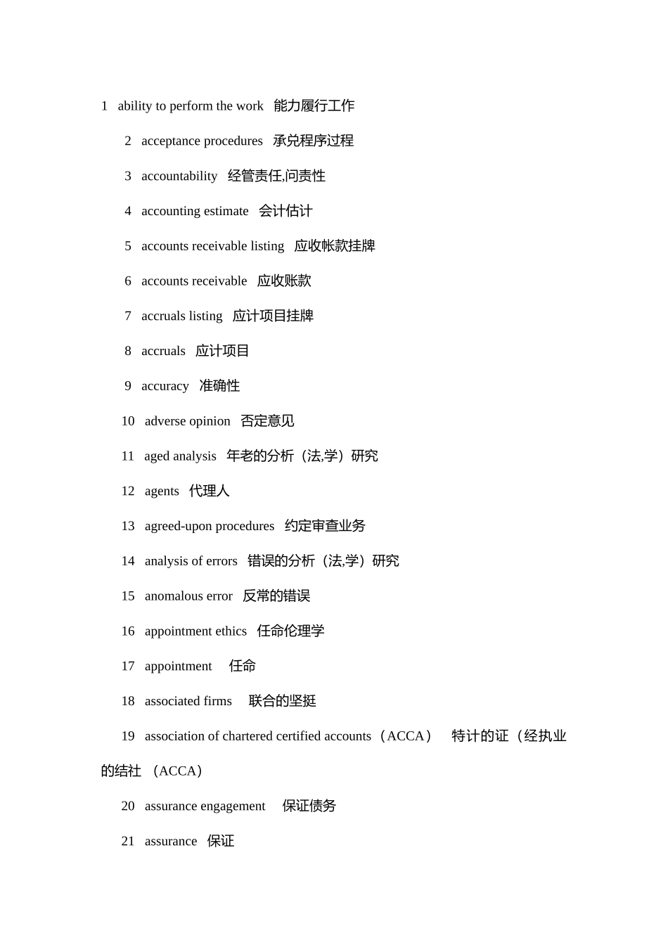 会计审计英语词汇_第1页