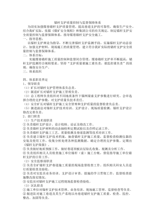 锚杆支护质量控制与监督保障体系