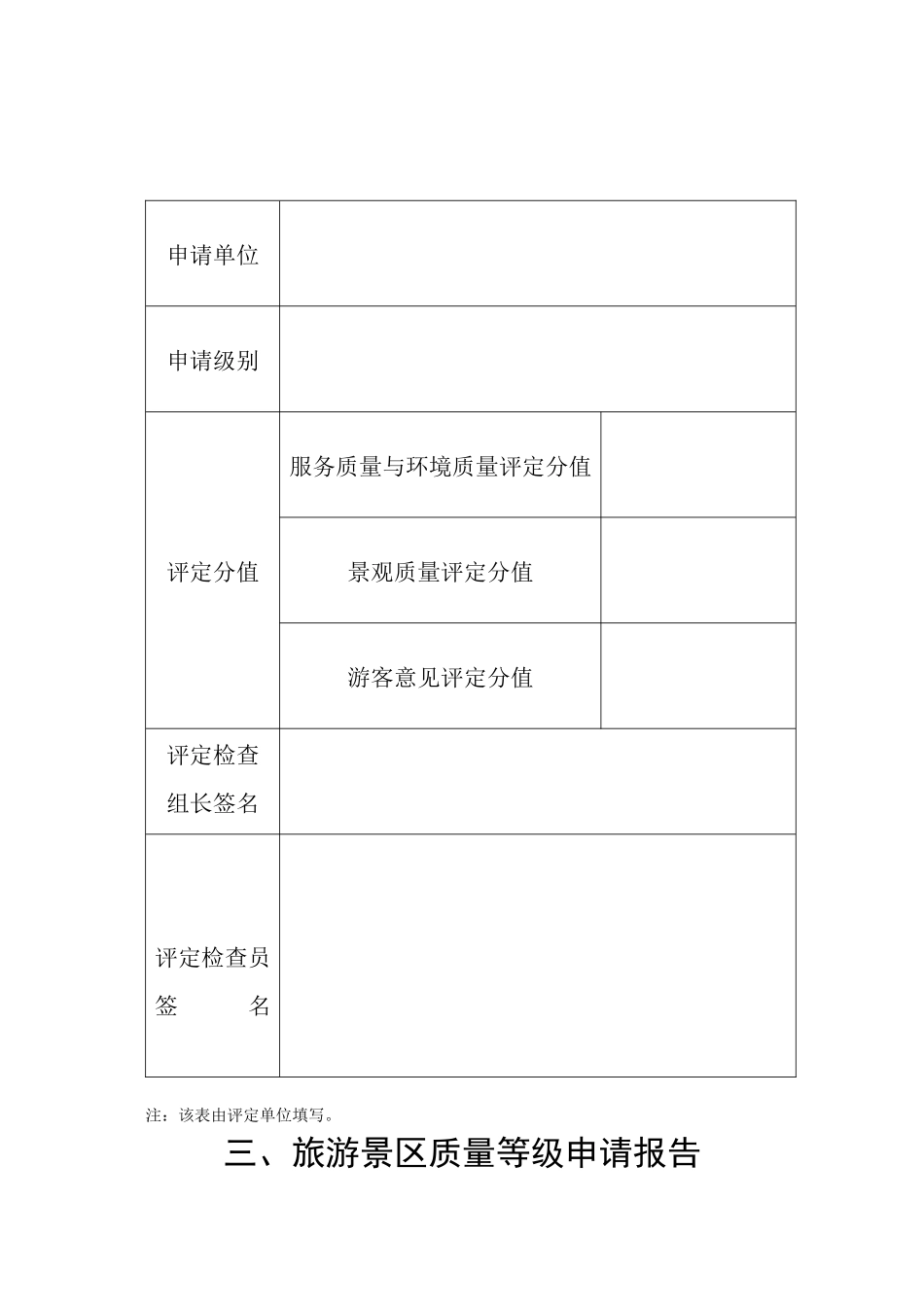 旅游景区质量等级推荐意见表_第2页