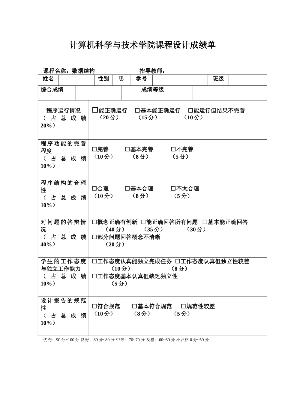 计算机学院数据结构课程设计_第1页