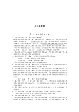 会计学原理相关资料