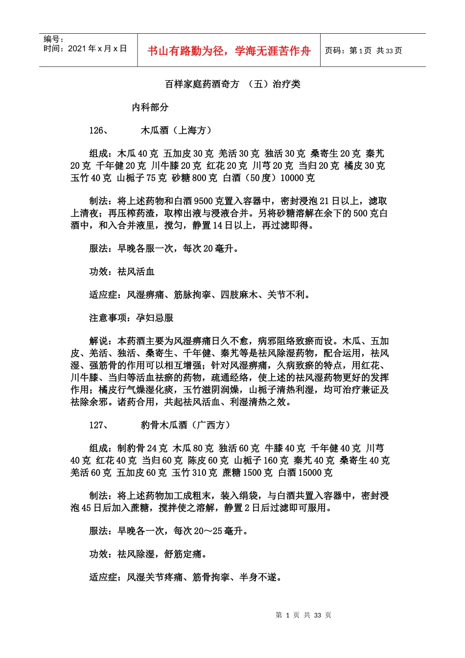 百样家庭药酒奇方3_第1页