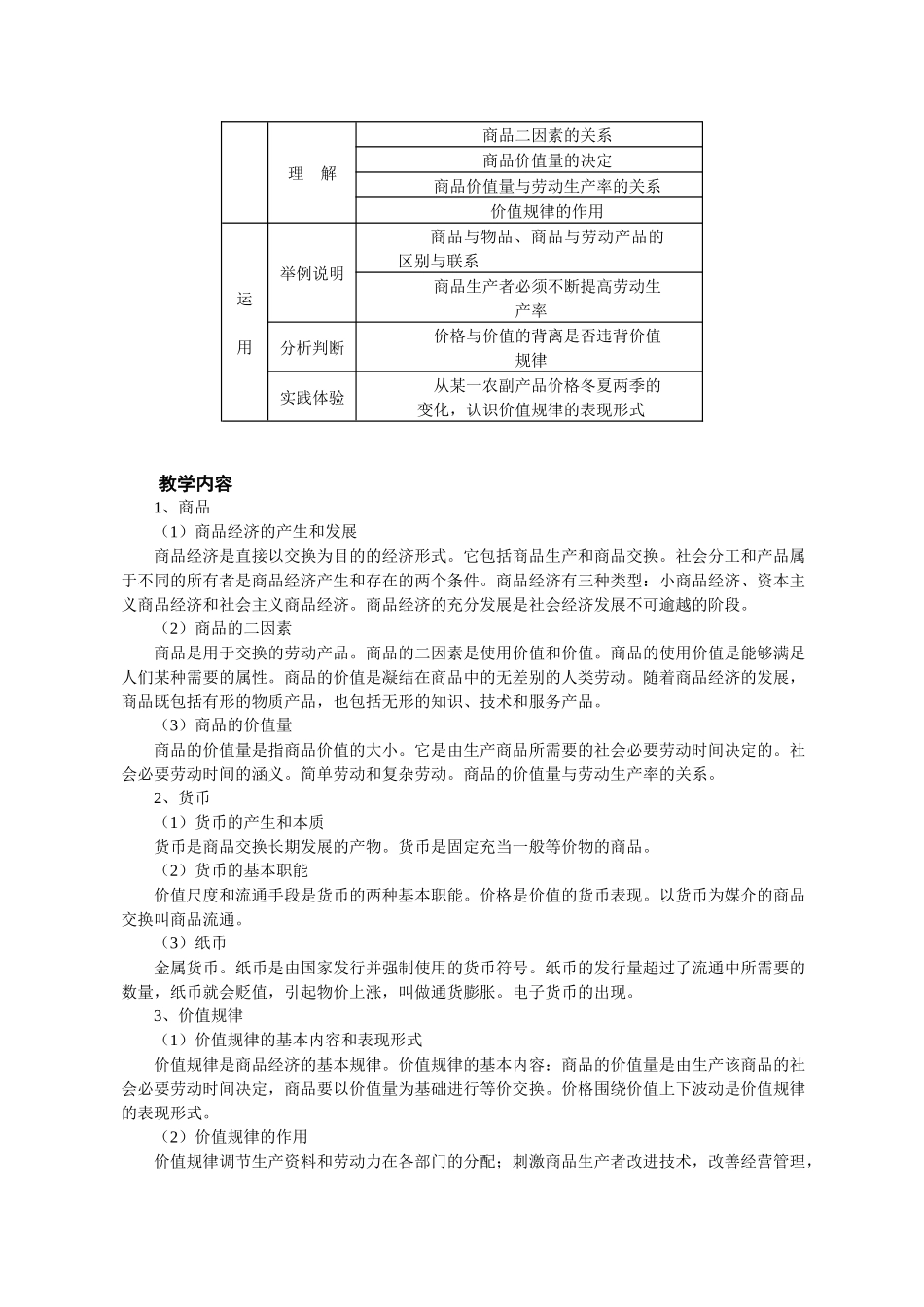 经济与政治基础知识教学大纲_第3页