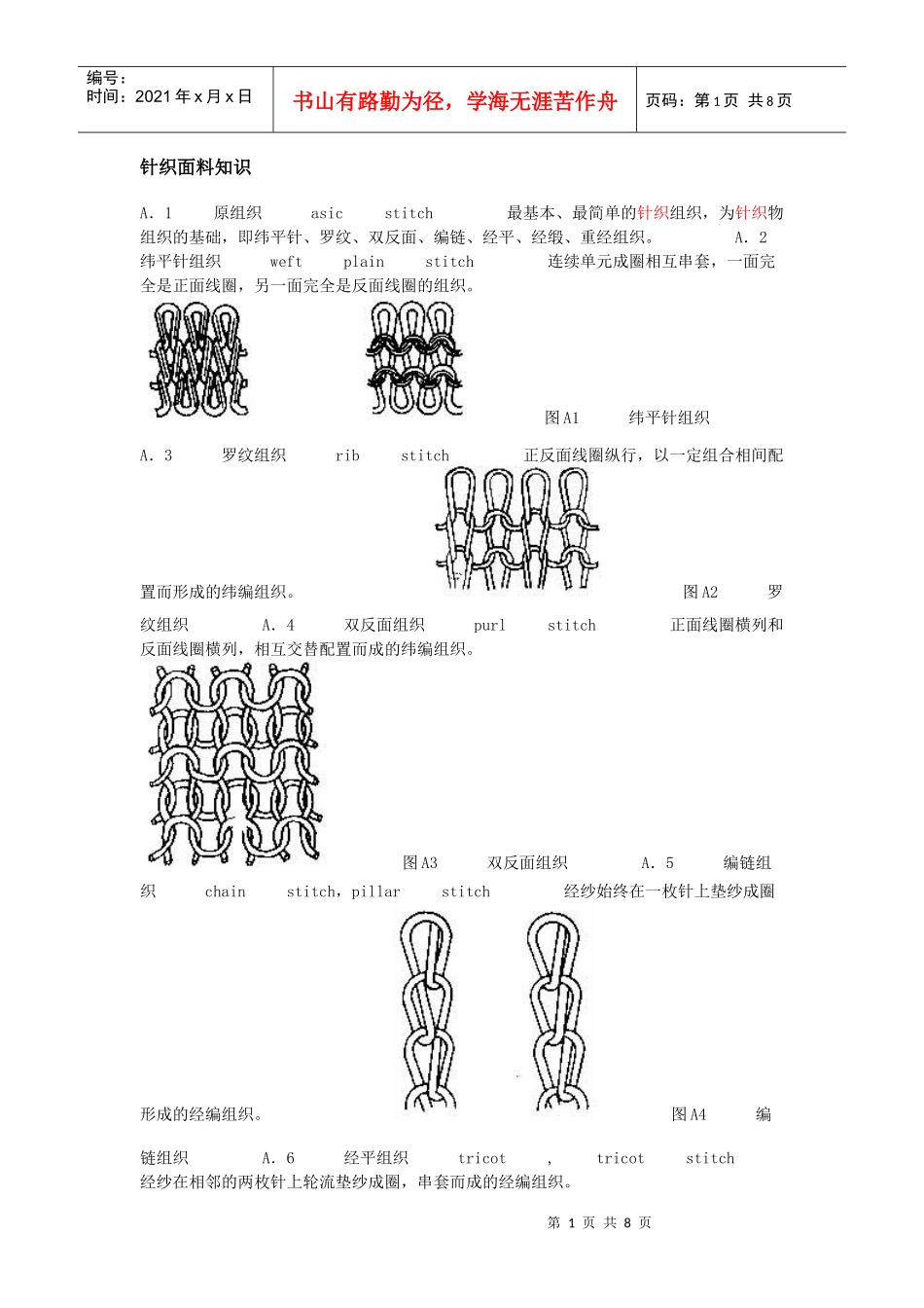 针织面料知识_第1页