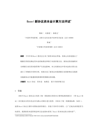 某新协议资本金计算方法评述
