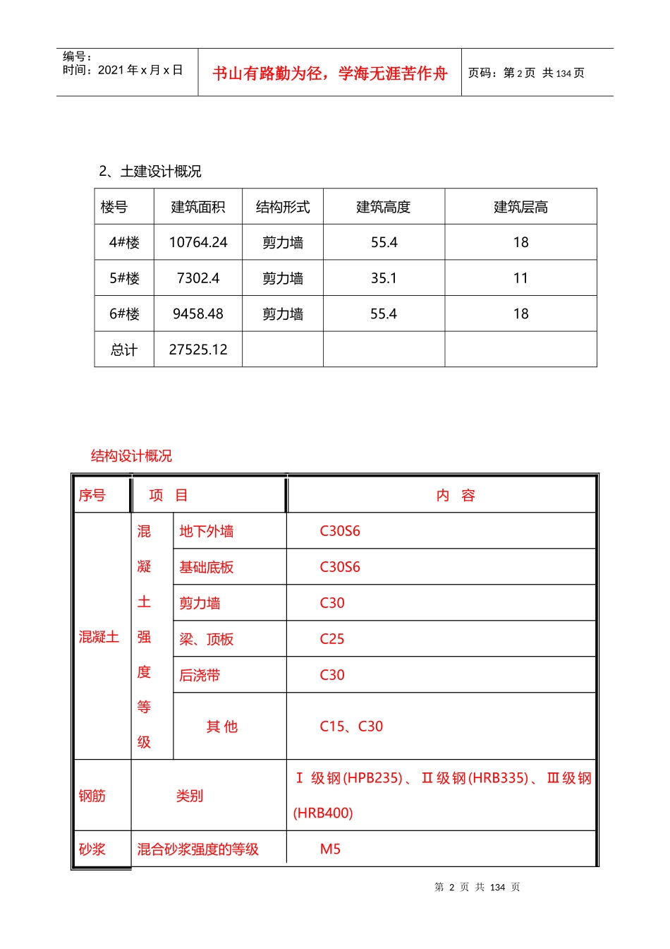 鞍山市某住宅小区施工组织设计_第2页