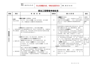 附件6泵站工程管理考核标准