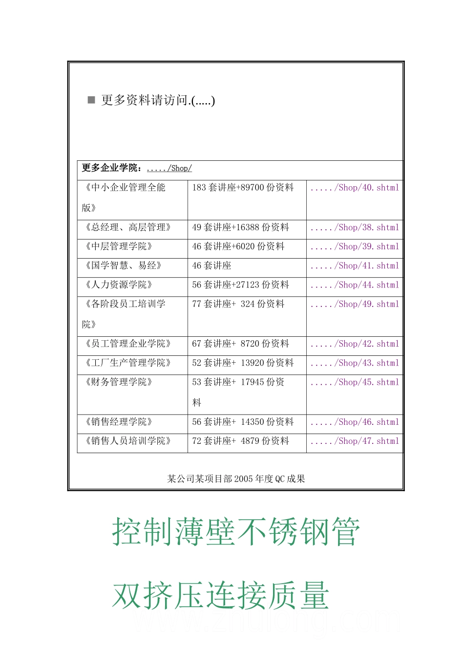 控制薄壁不锈钢管双挤压连接质量管理_第1页