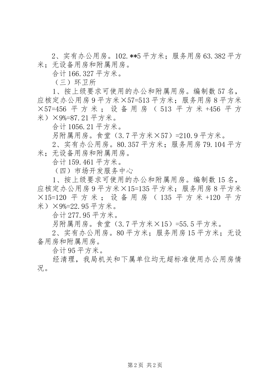 办公用房清理整改自查报告_第2页