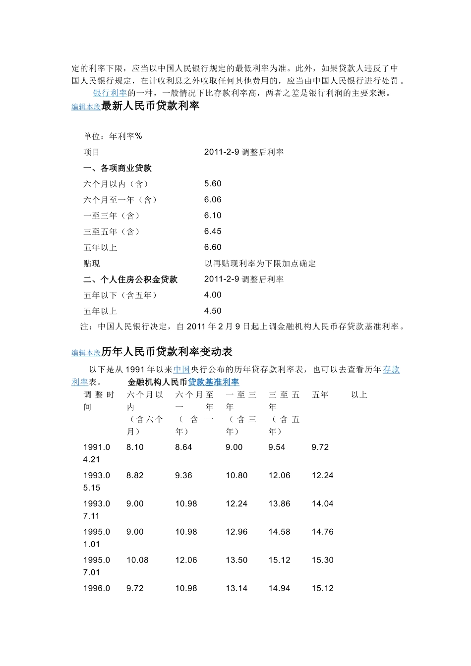 历年银行利率表及计算方式_第2页