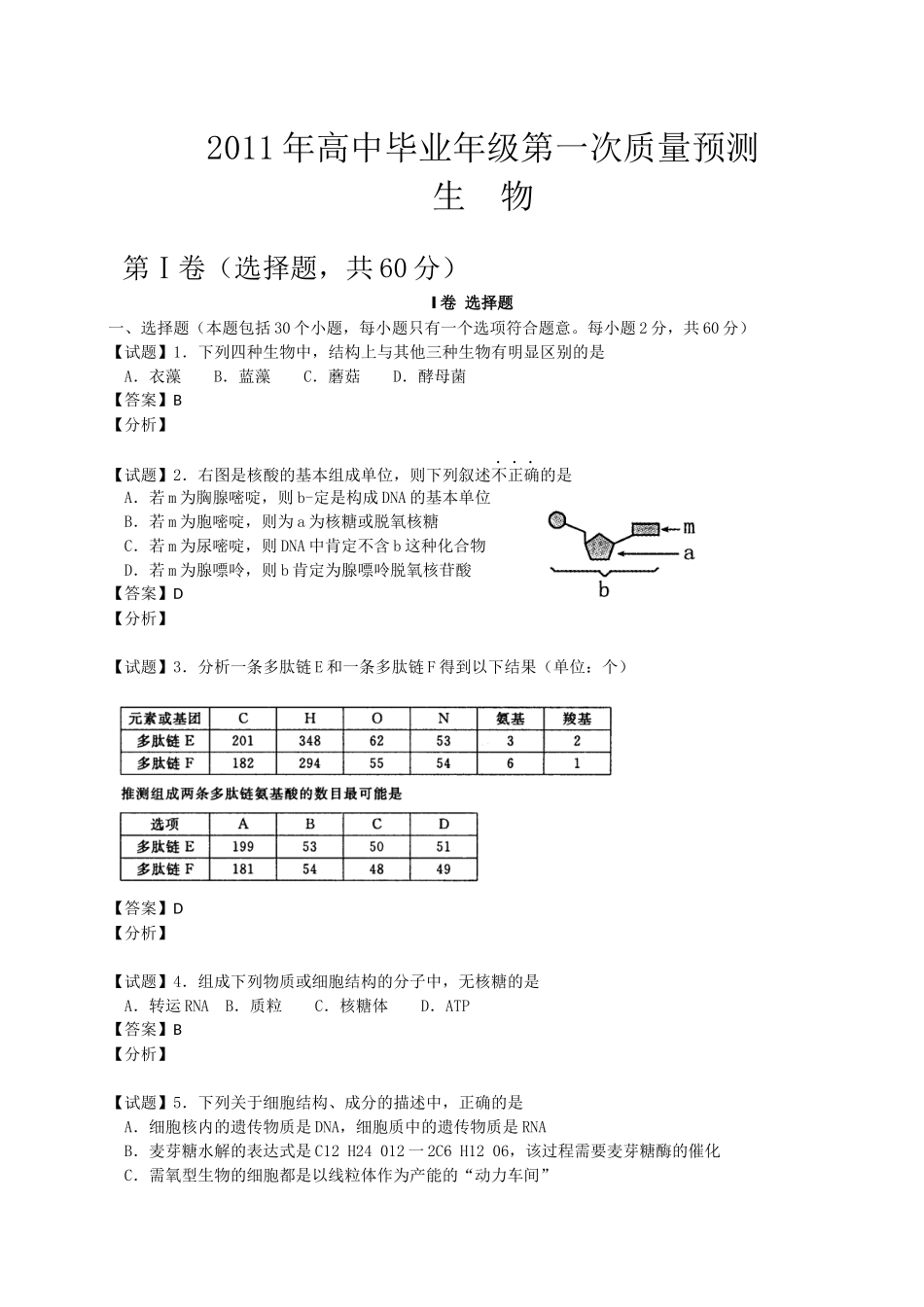 模拟题(14)河南省郑州市XXXX届高中毕业年级第一次质量预测_第1页