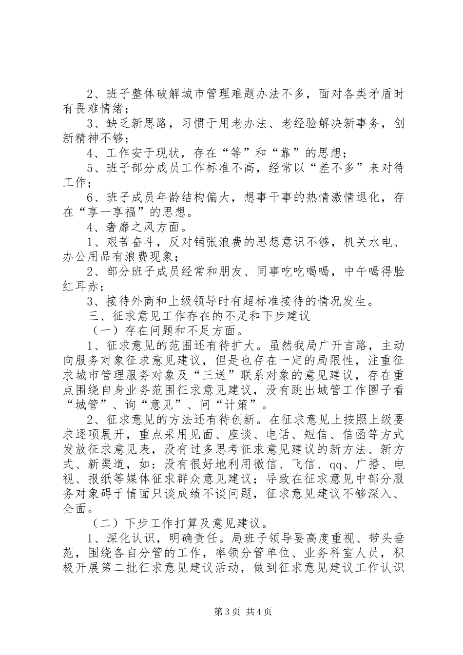 城管局四风问题工作报告_第3页