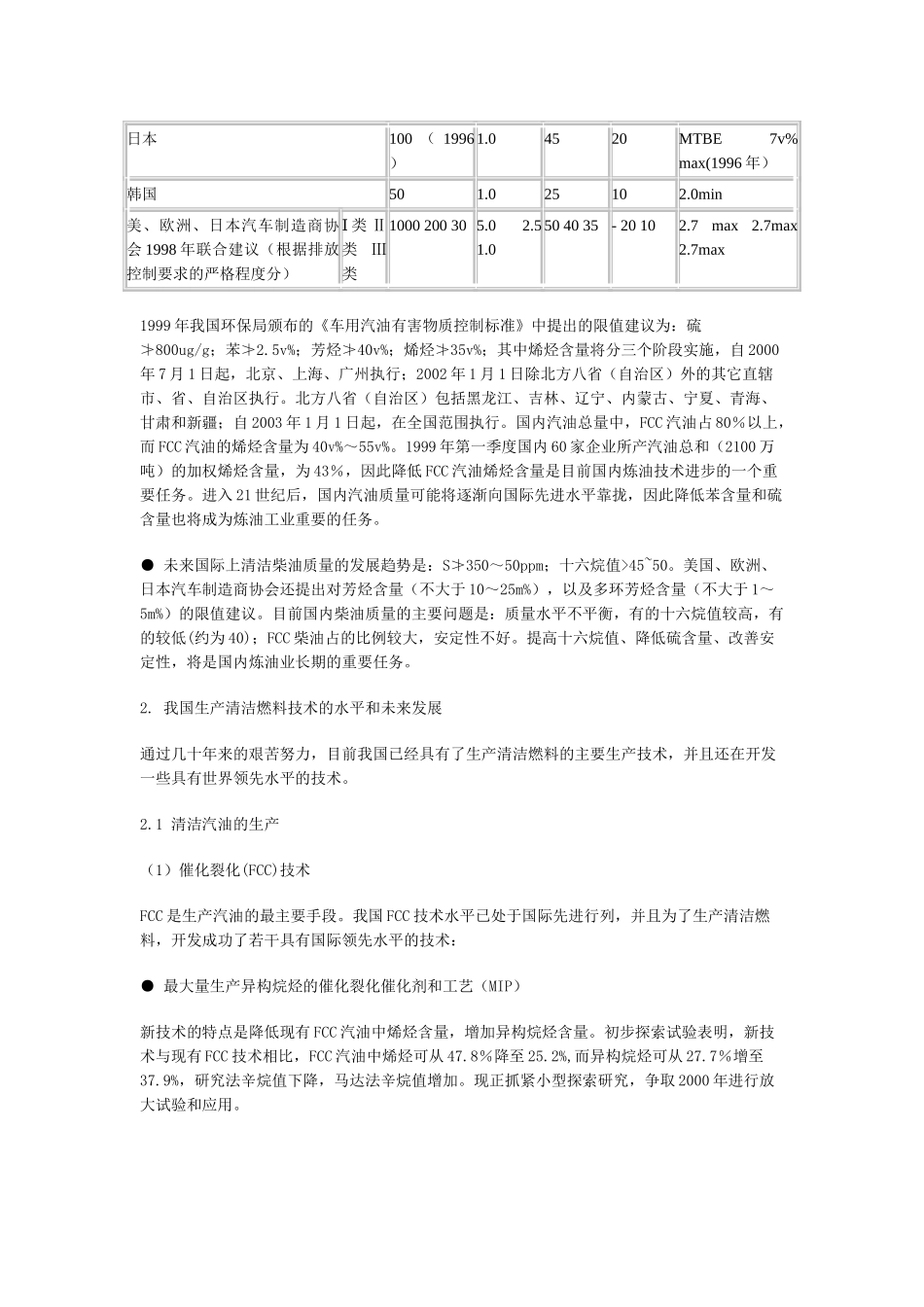 面向21世纪我国清洁燃料生产技术的发展49047_第2页