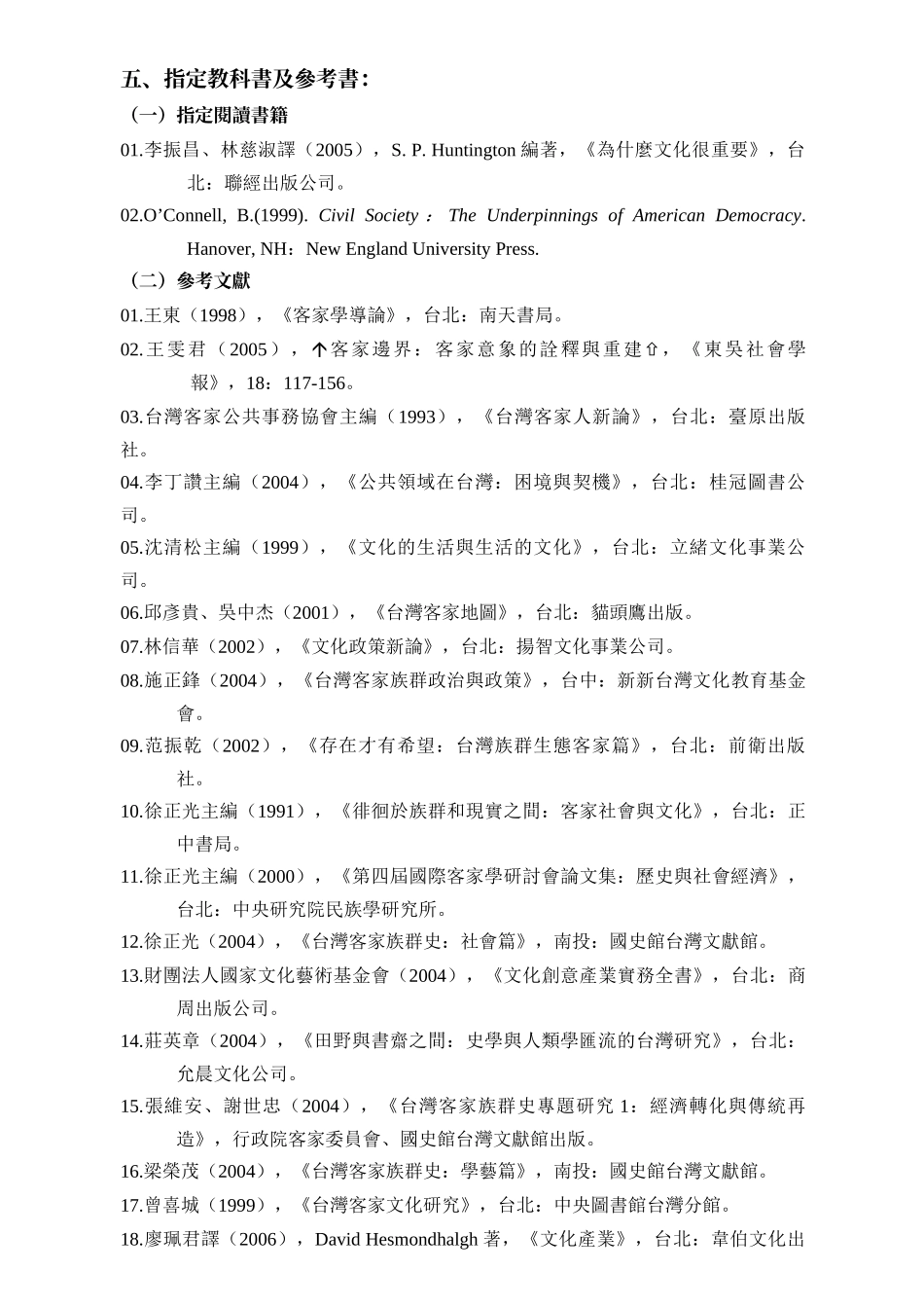 九十四学年度客家政治经济所第二学期开设课程调查表_第3页