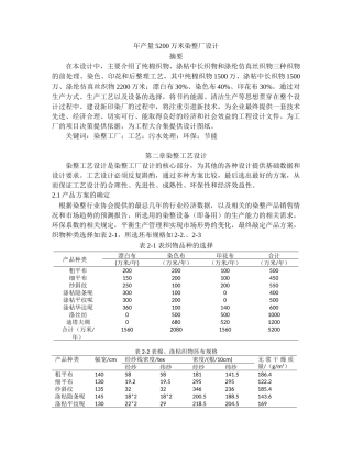 年产量5200万米染整厂设计